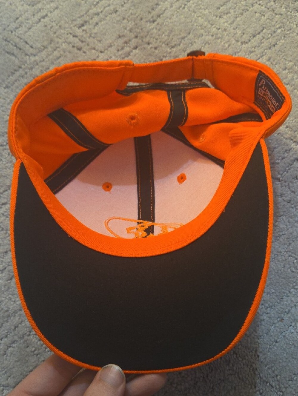 Mossy Oak High-Visibility Orange Embroidered Cap - Picture 2 of 3